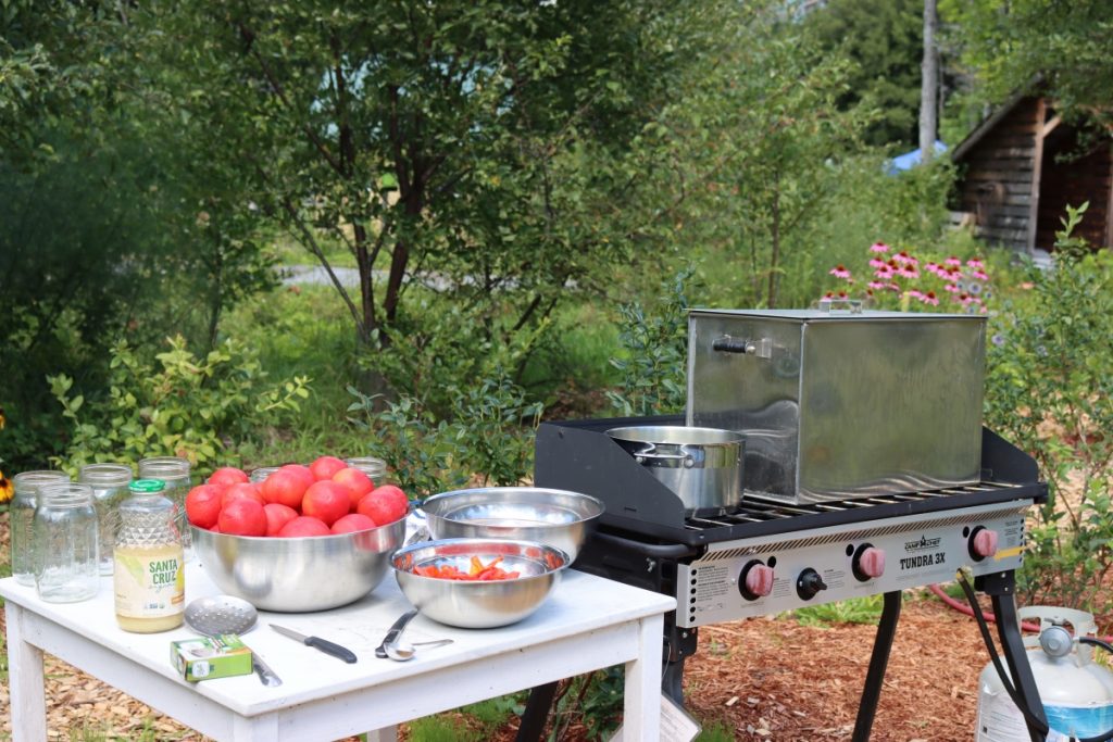 Canning Tomatoes Outdoors
