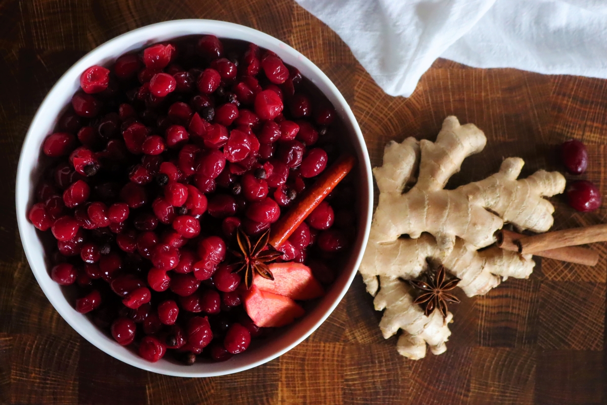 Serving Pickled Cranberries