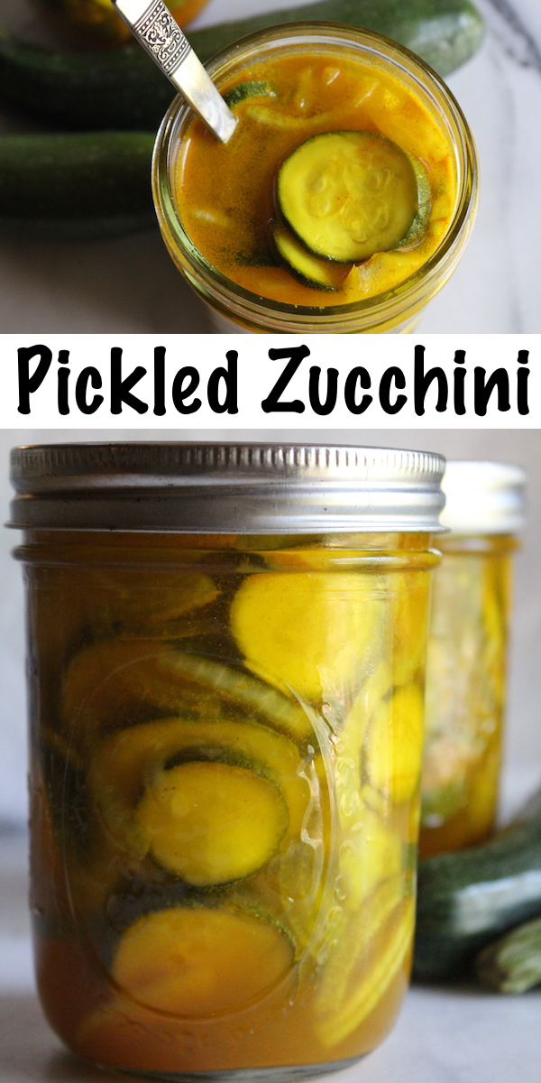 How to Make Pickled Zucchini ~ This easy zucchini pickle recipe is perfect as a quick refrigerator pickle, or as a canning recipe.