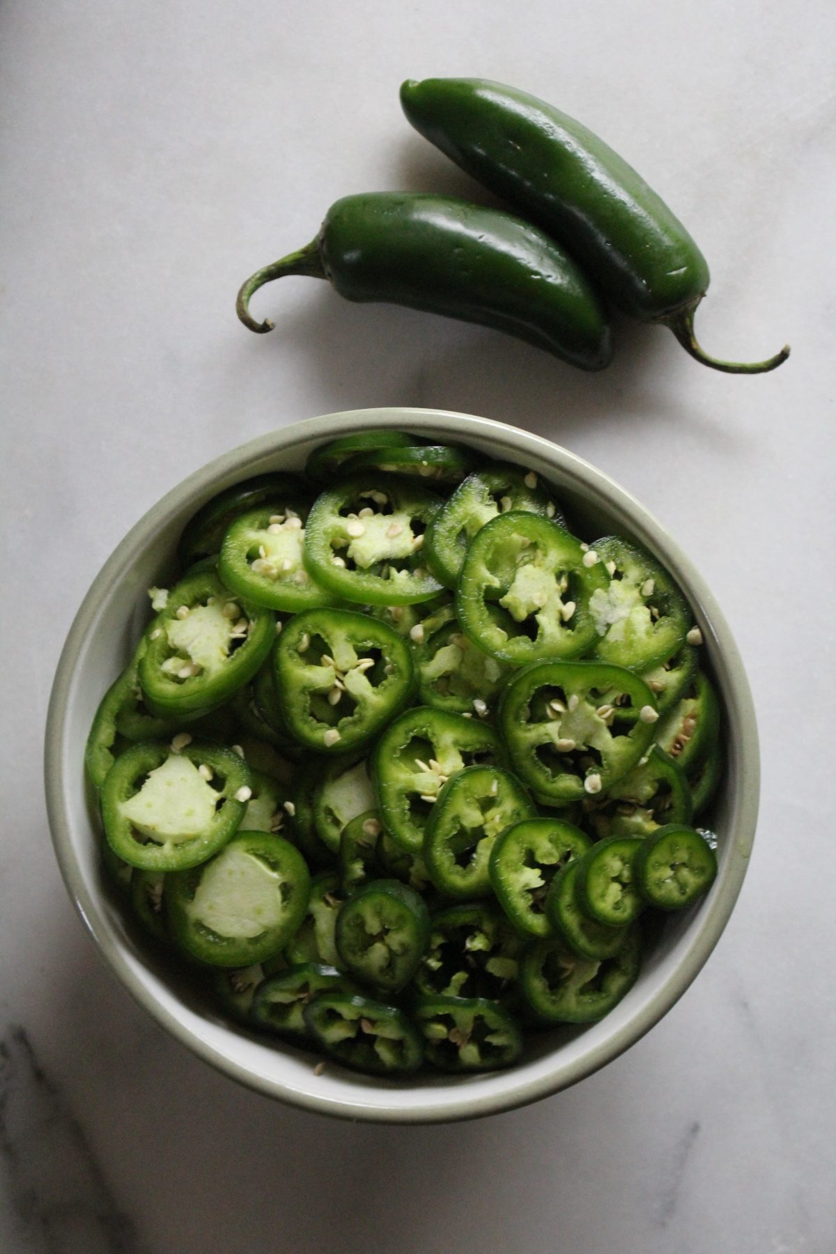 Sliced jalapeño