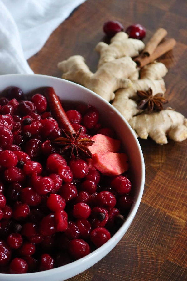 homemade pickled cranberries