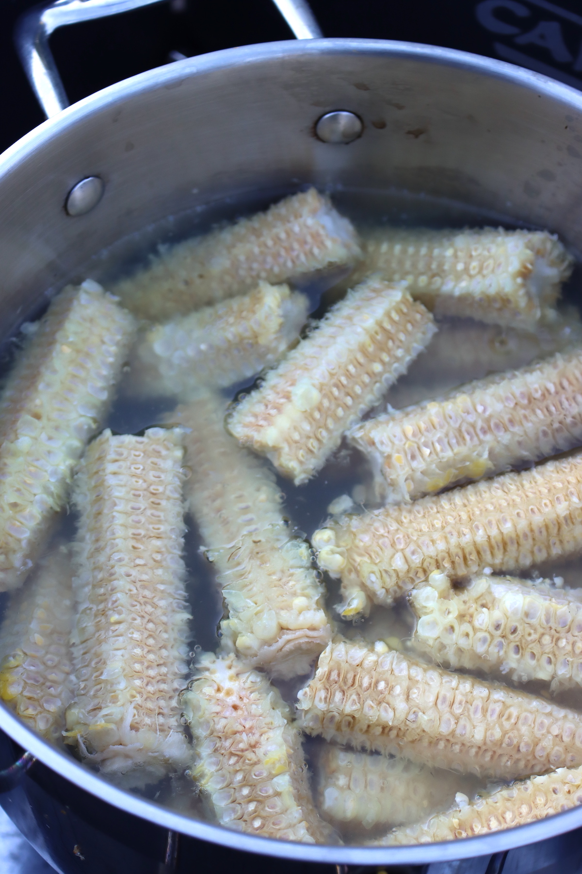 Cooking Corn Cobs for Jelly