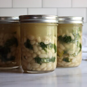 Canning White Bean and Greens Soup