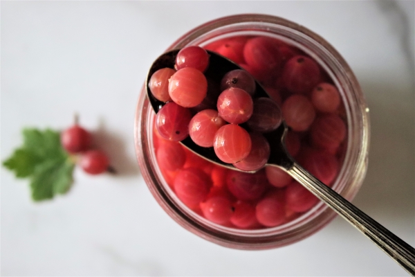 Canning Gooseberries Open Jar