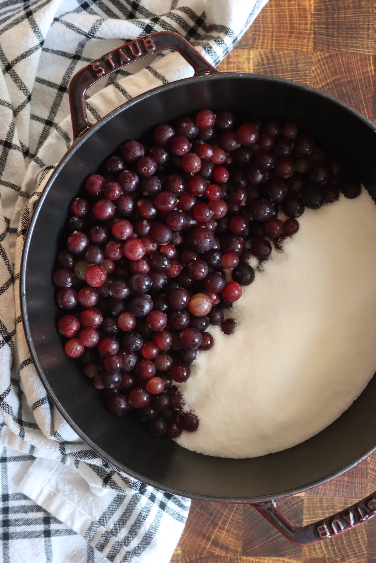 Ingredients for Gooseberry Jam