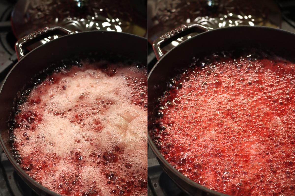 Making Gooseberry Jam