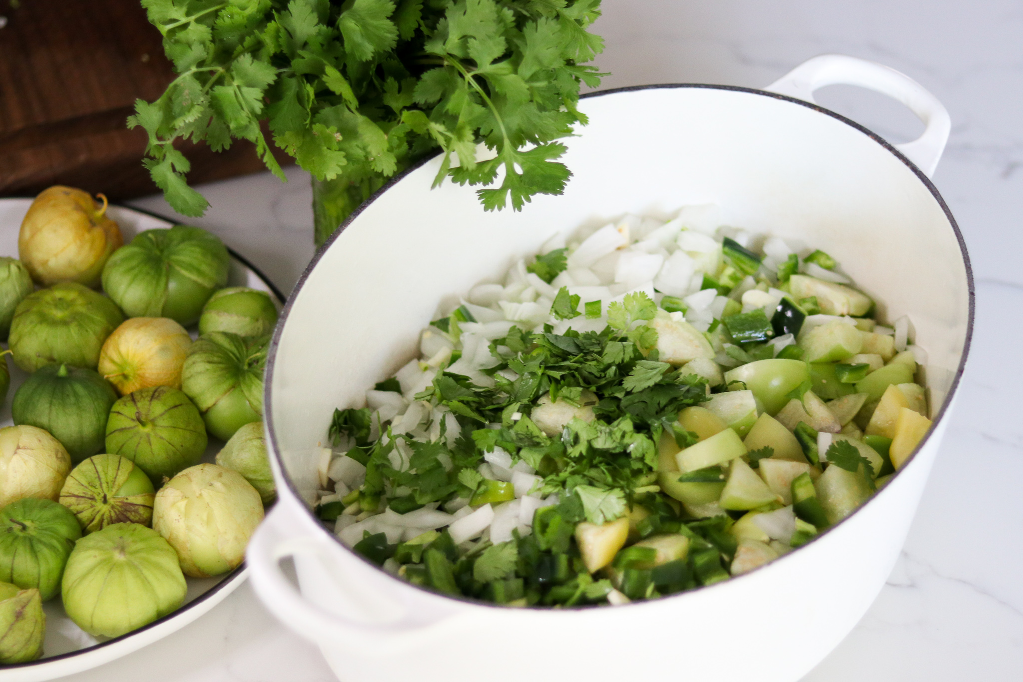 Making Tomatillo Salsa