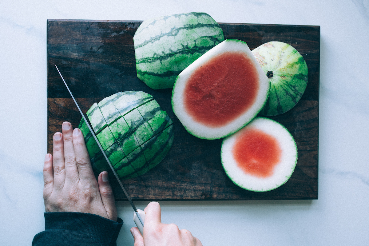 Preparing Watermelon for Preserves