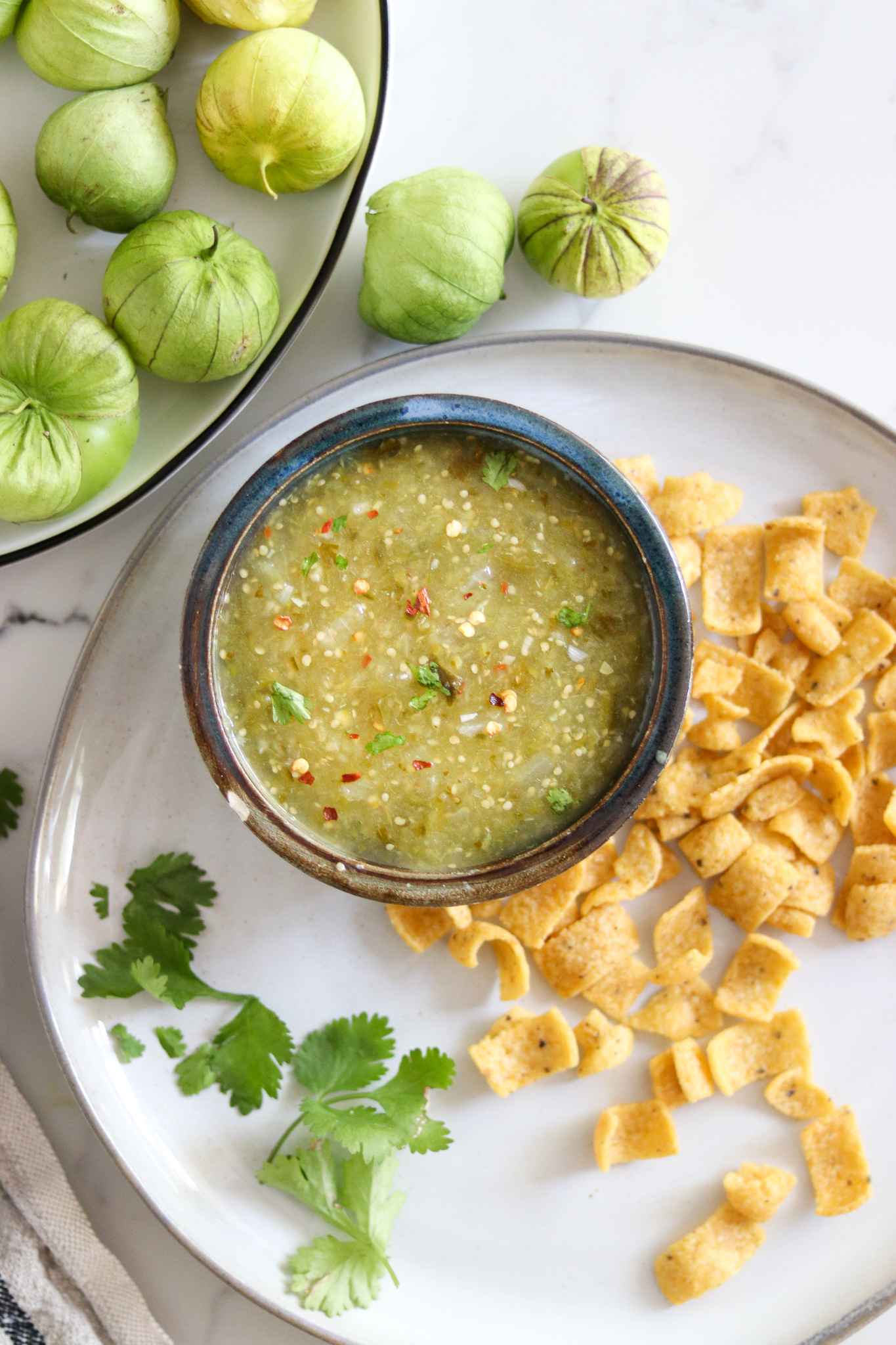 Serving Tomatillo Salsa