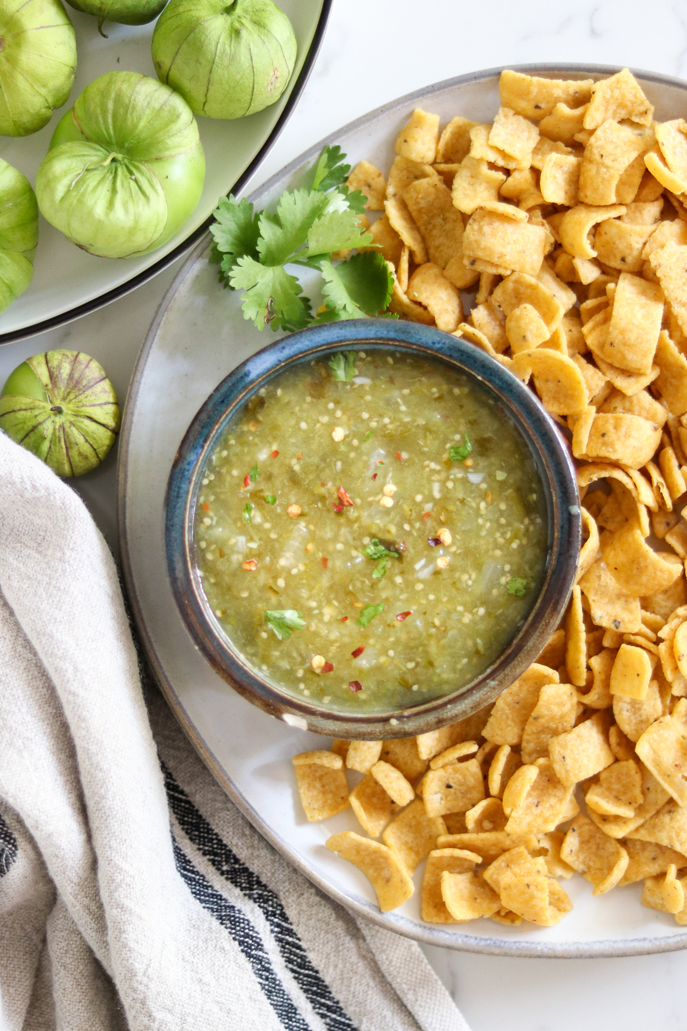 Serving Tomatillo Salsa