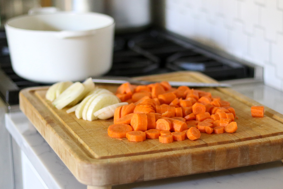 Chopping Carrots for Soup