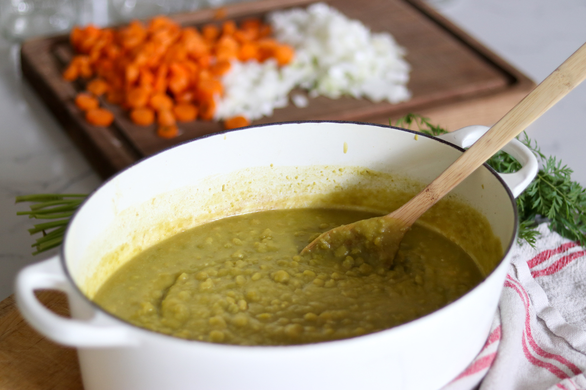 Making Split Pea Soup for Canning