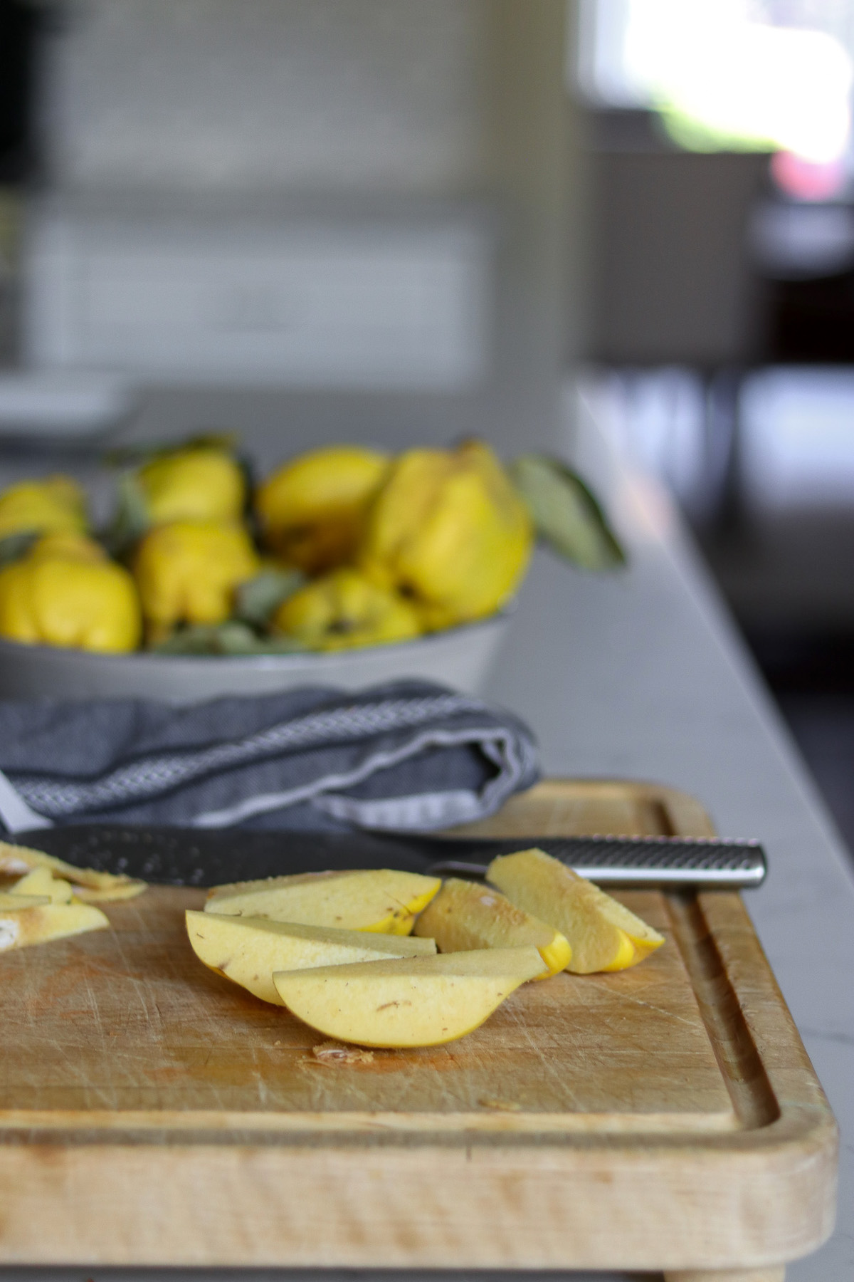 Preparing Quince for jelly