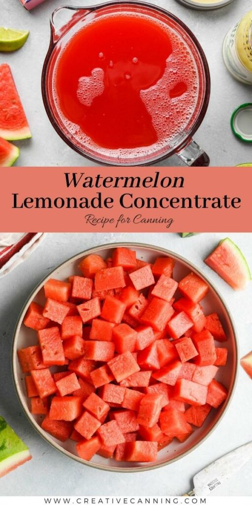 Canning Watermelon Lemonade Concentrate Creative Canning