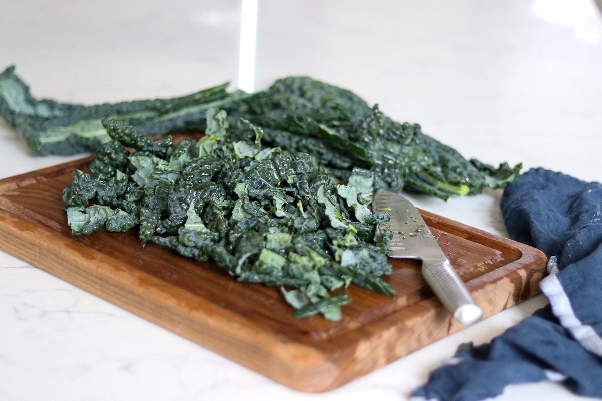 Chopping Kale