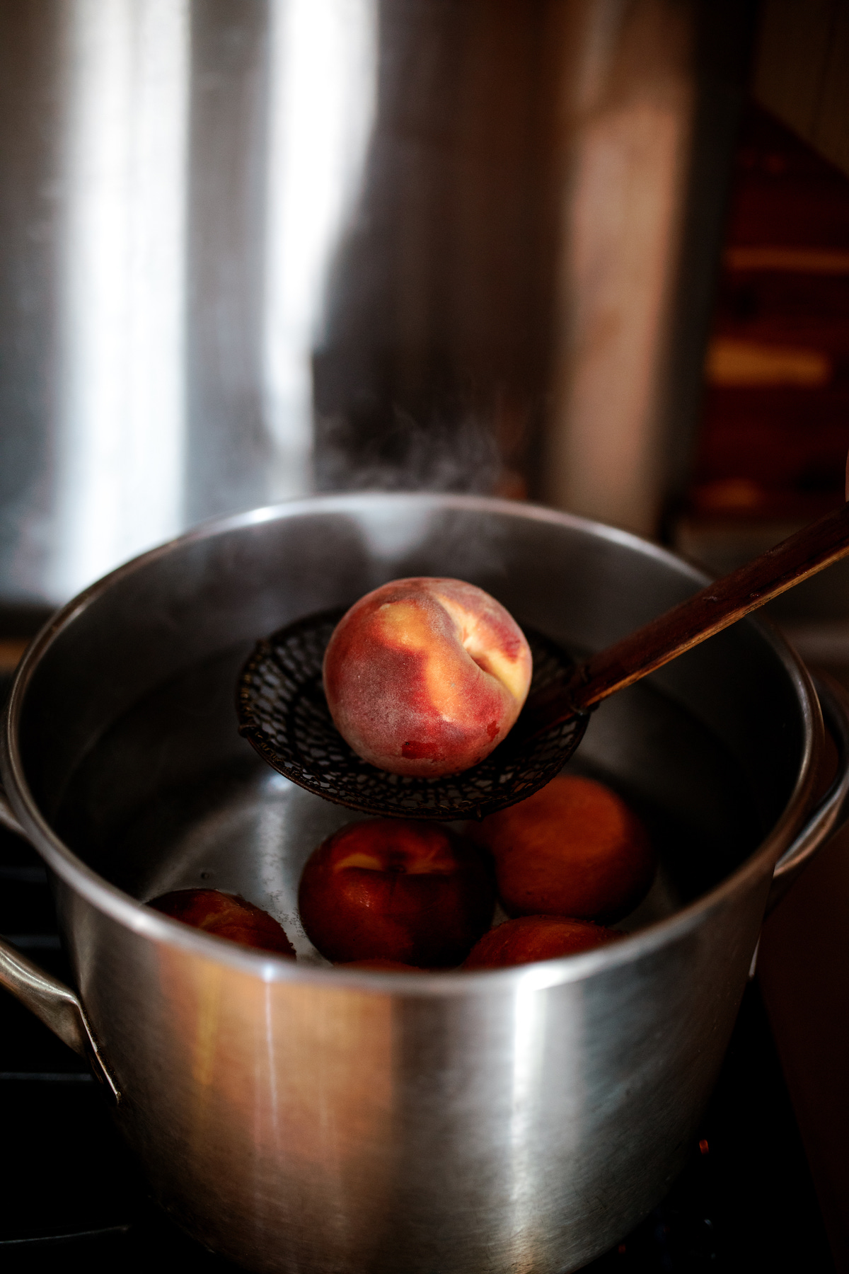 Blanching Peaches to Peel for Canning