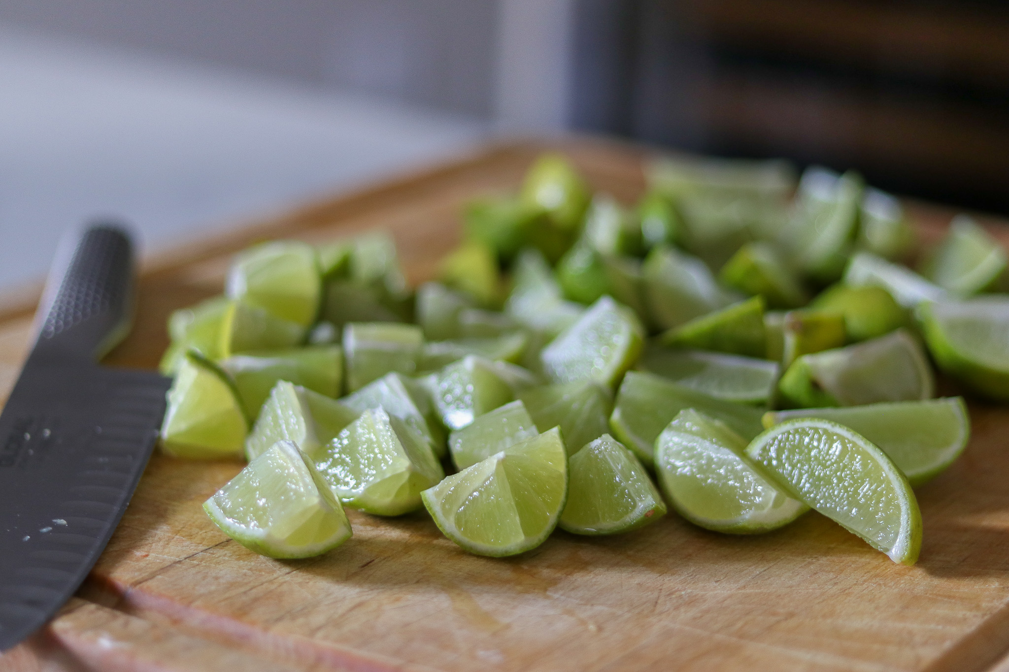 Chopping Limes for Marmalade