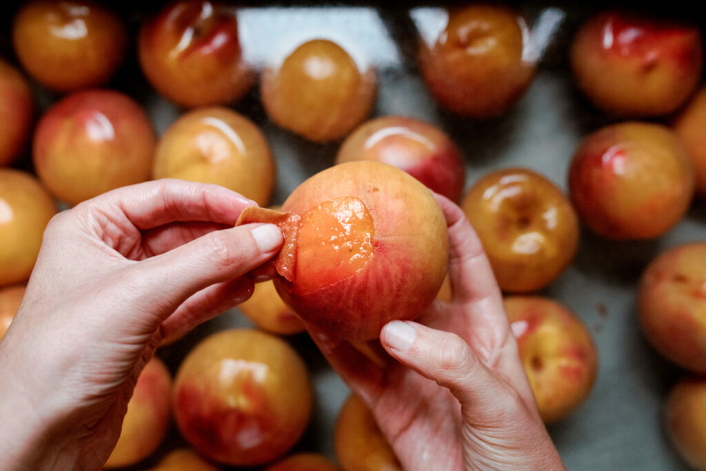 Peeling Peaches for Canning