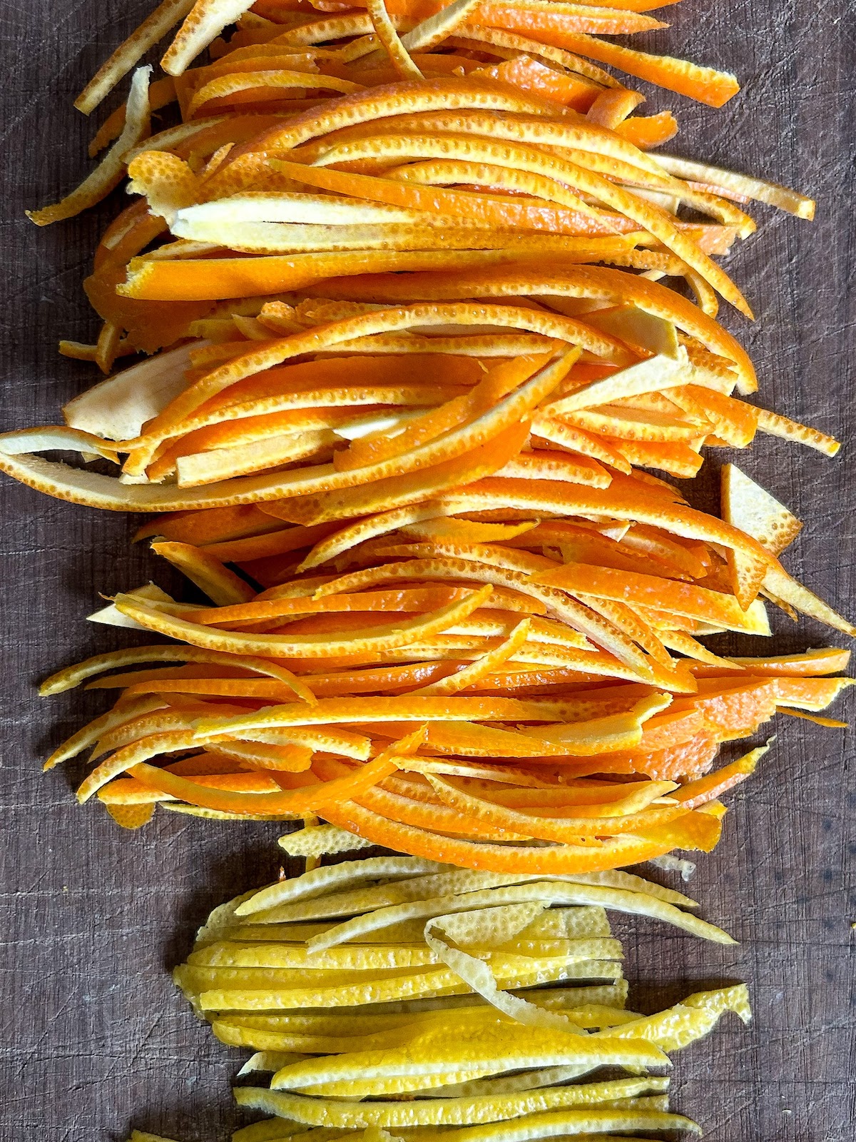 Orange Peel Strips for Marmalade