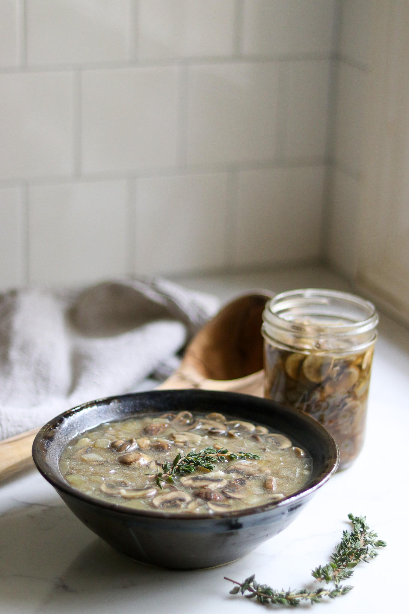 Prepared Cream of Mushroom Soup from Canning