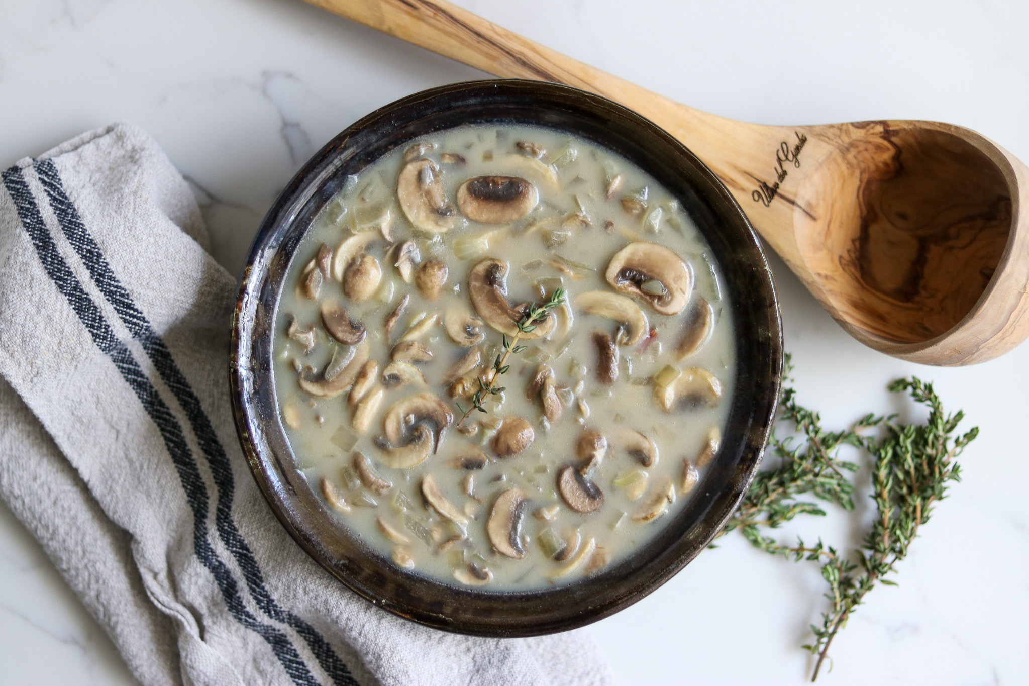 Prepared cream of Mushroom Soup