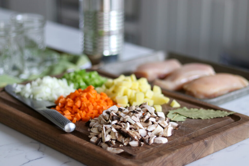 Chopped Veg for Chicken Pot Pie