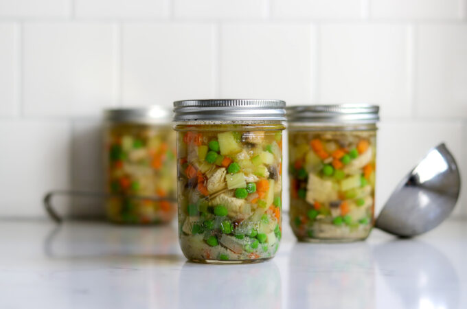 Home Pressure canned Chicken Pot Pie Fillings