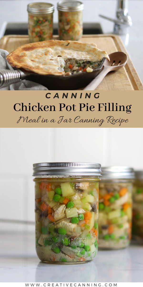 Pressure Canning Chicken Pot Pie Filling at Home