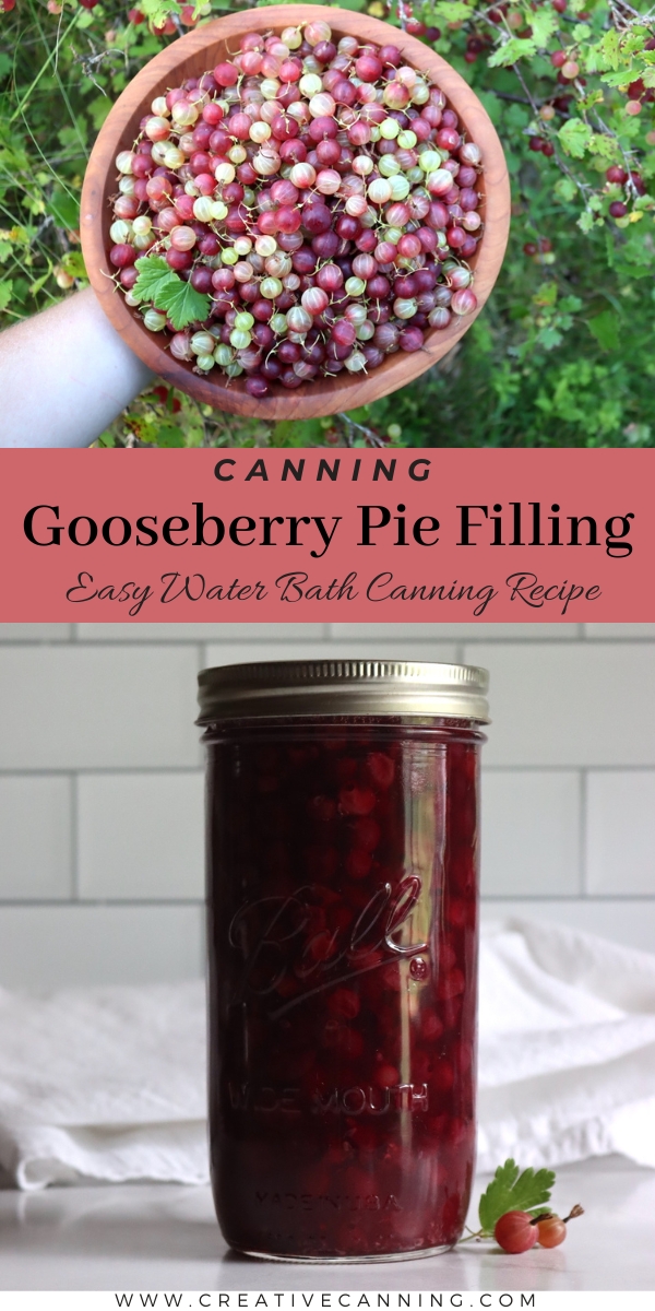 Water Bath Canning Gooseberry Pie Filling