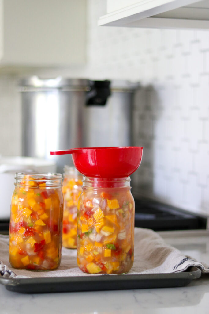 Filling Jars with Thai Squash Soup