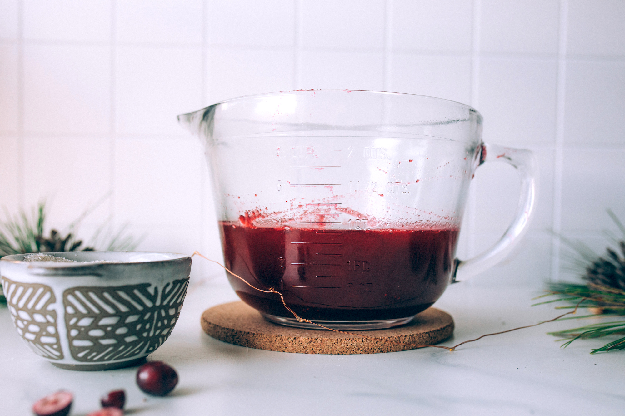 Measuring Cranberry Juice for Jelly