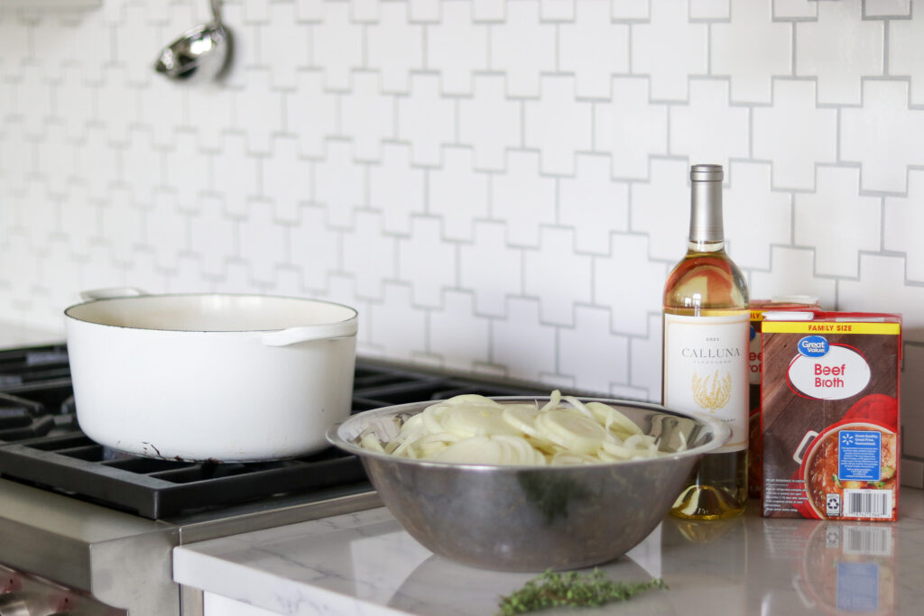 Preparing to Make French Onion Soup