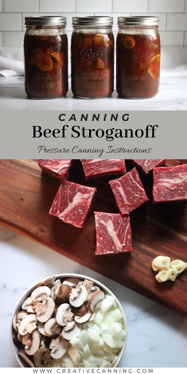 Pressure Canning Beef Stroganoff