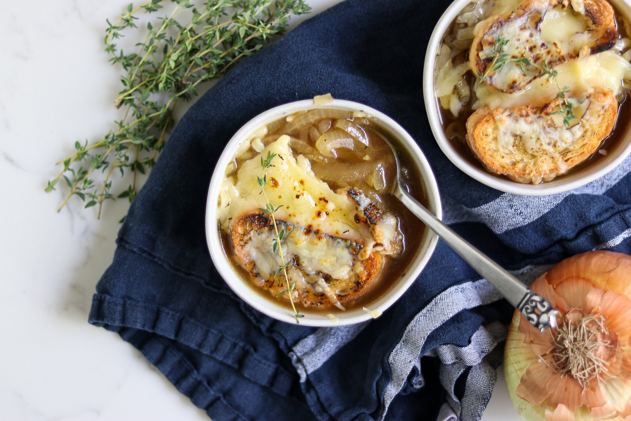 Serving Home Canned French Onion Soup