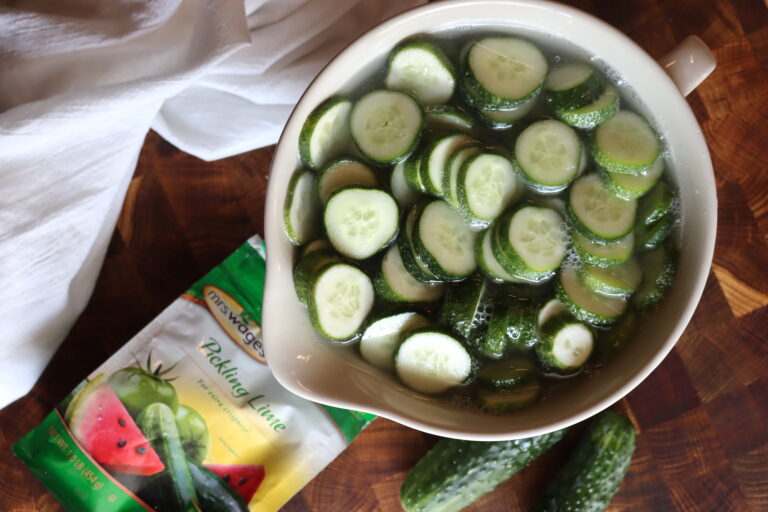 Old Fashioned Cucumber Lime Pickles (with Pickling Lime)