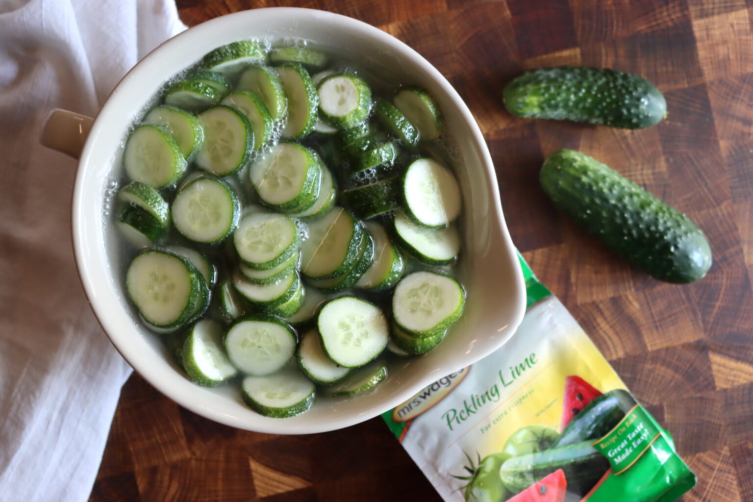 Old Fashioned Cucumber Lime Pickles (with Pickling Lime)
