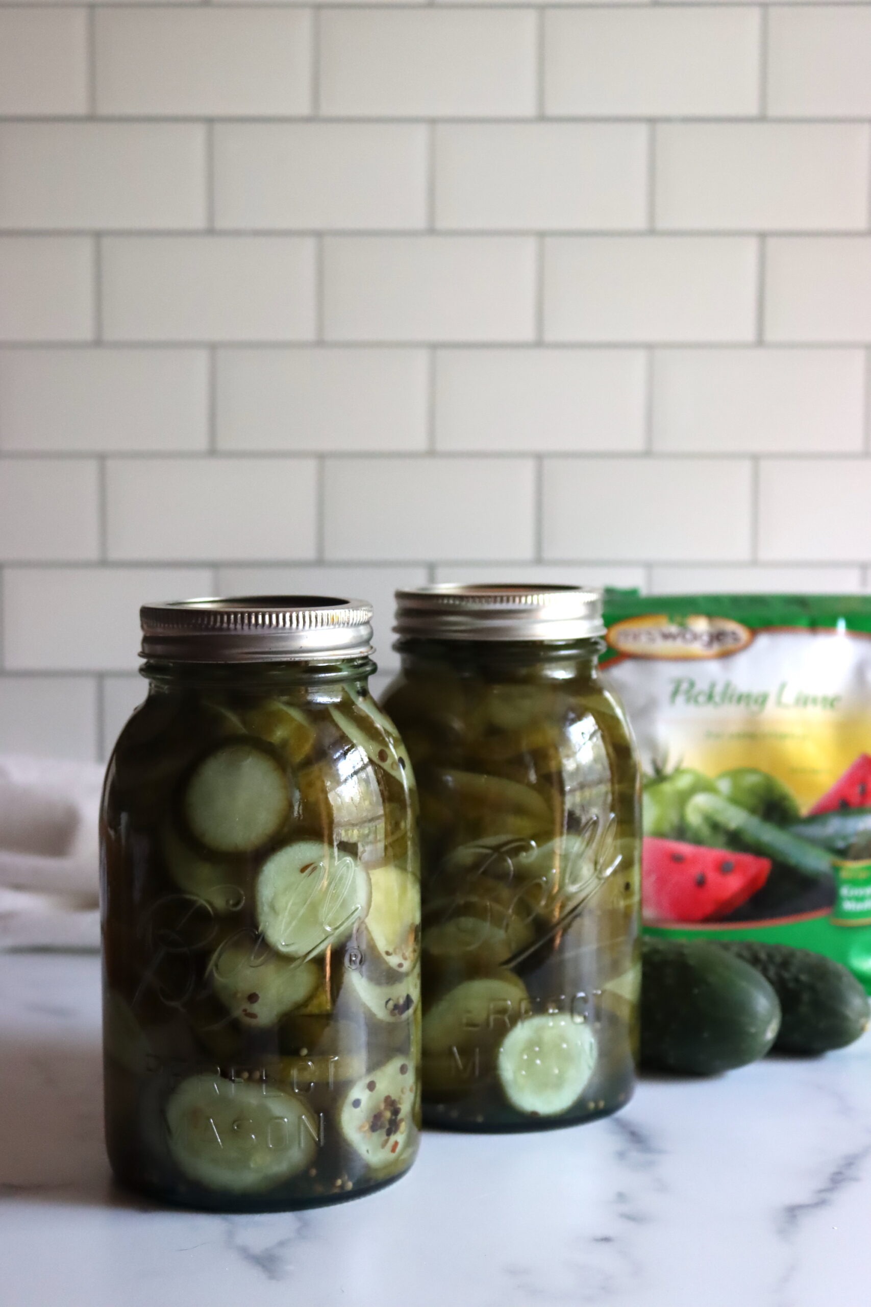 Lime Pickle Cucumbers