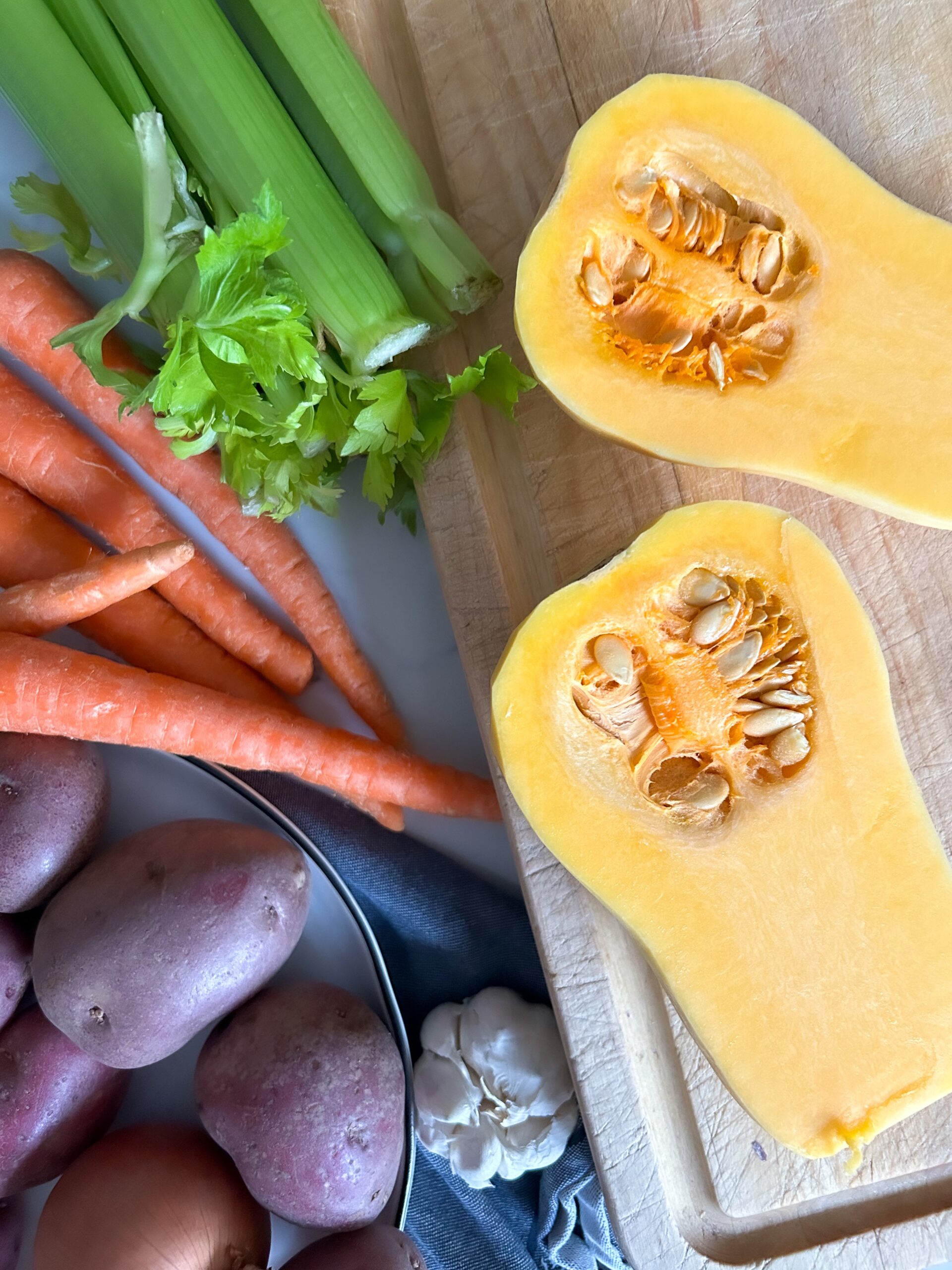 Ingredients for Butternut Squash Soup Base
