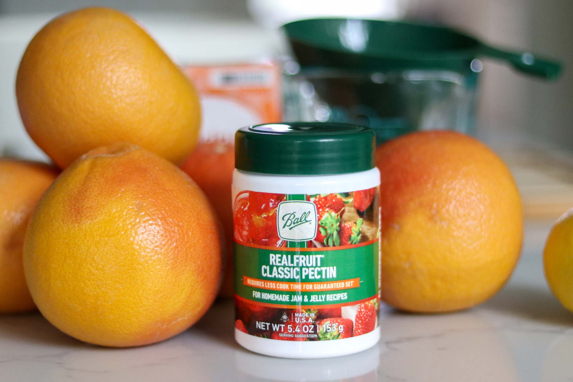 Ingredients for grapefruit marmalade