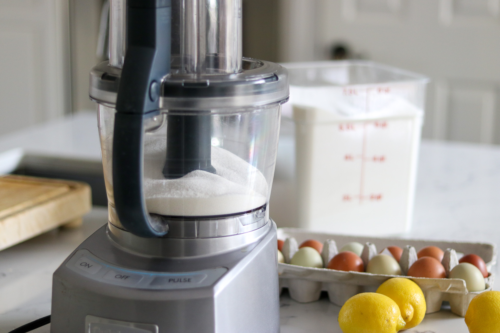 Making Fine Sugar for Lemon Curd