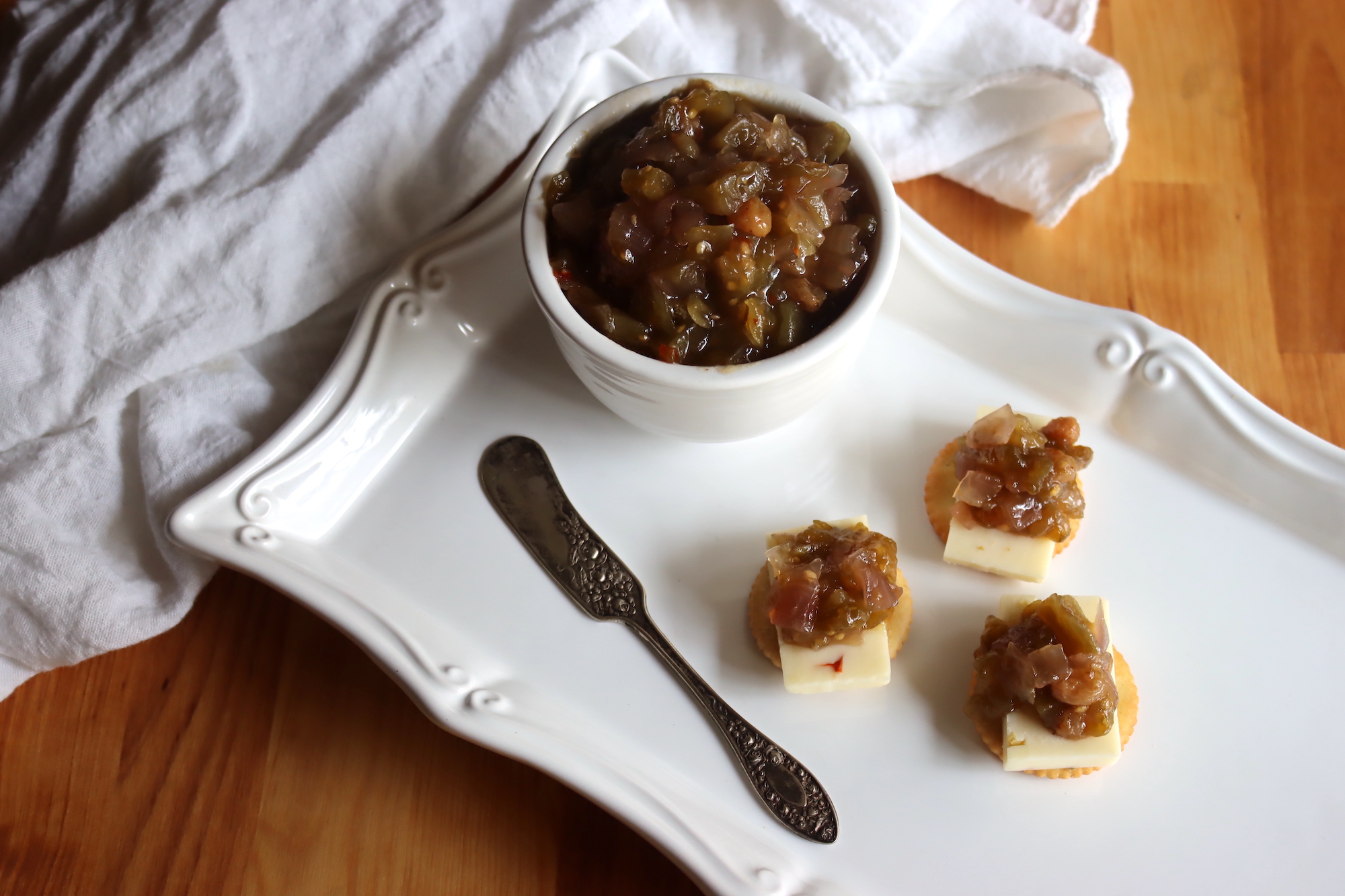 Serving Green Tomato Chutney