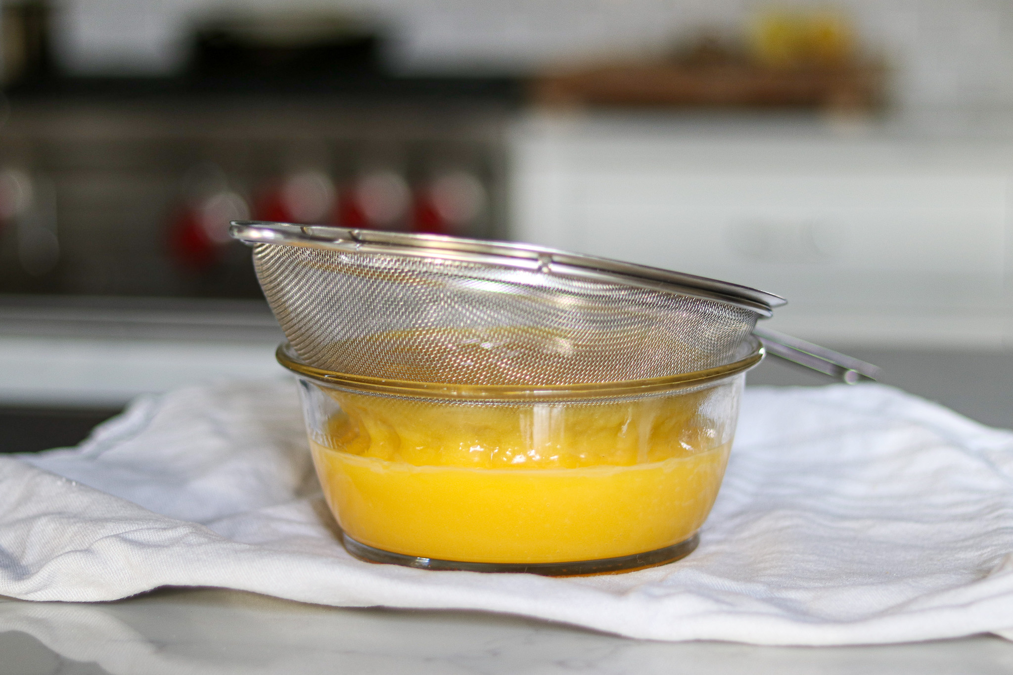 Straining Lemon Curd