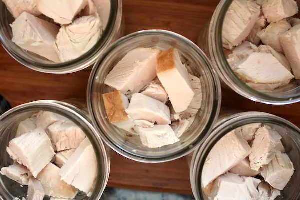 Turkey Packed in Jars for Canning