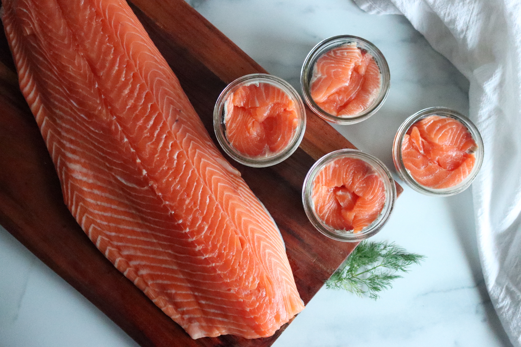 Pressure Canning Salmon in Half Pint Jars