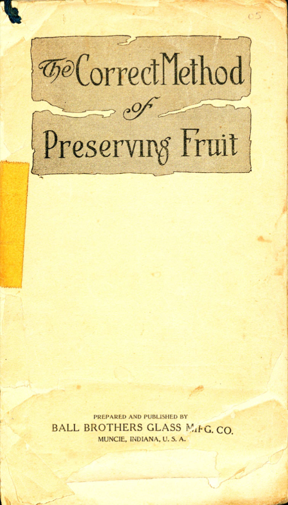 The Correct Method Of Preserving Fruit Cover