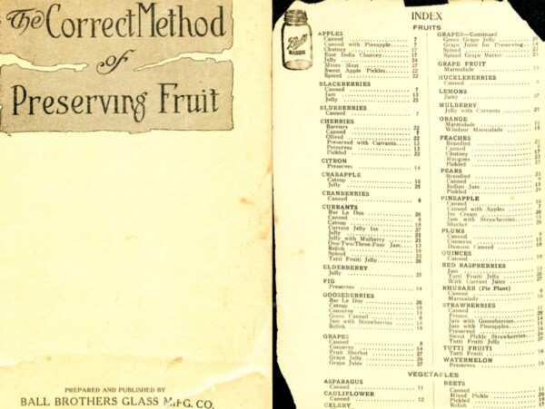 The Correct Method of Preserving Fruit Cover and Index