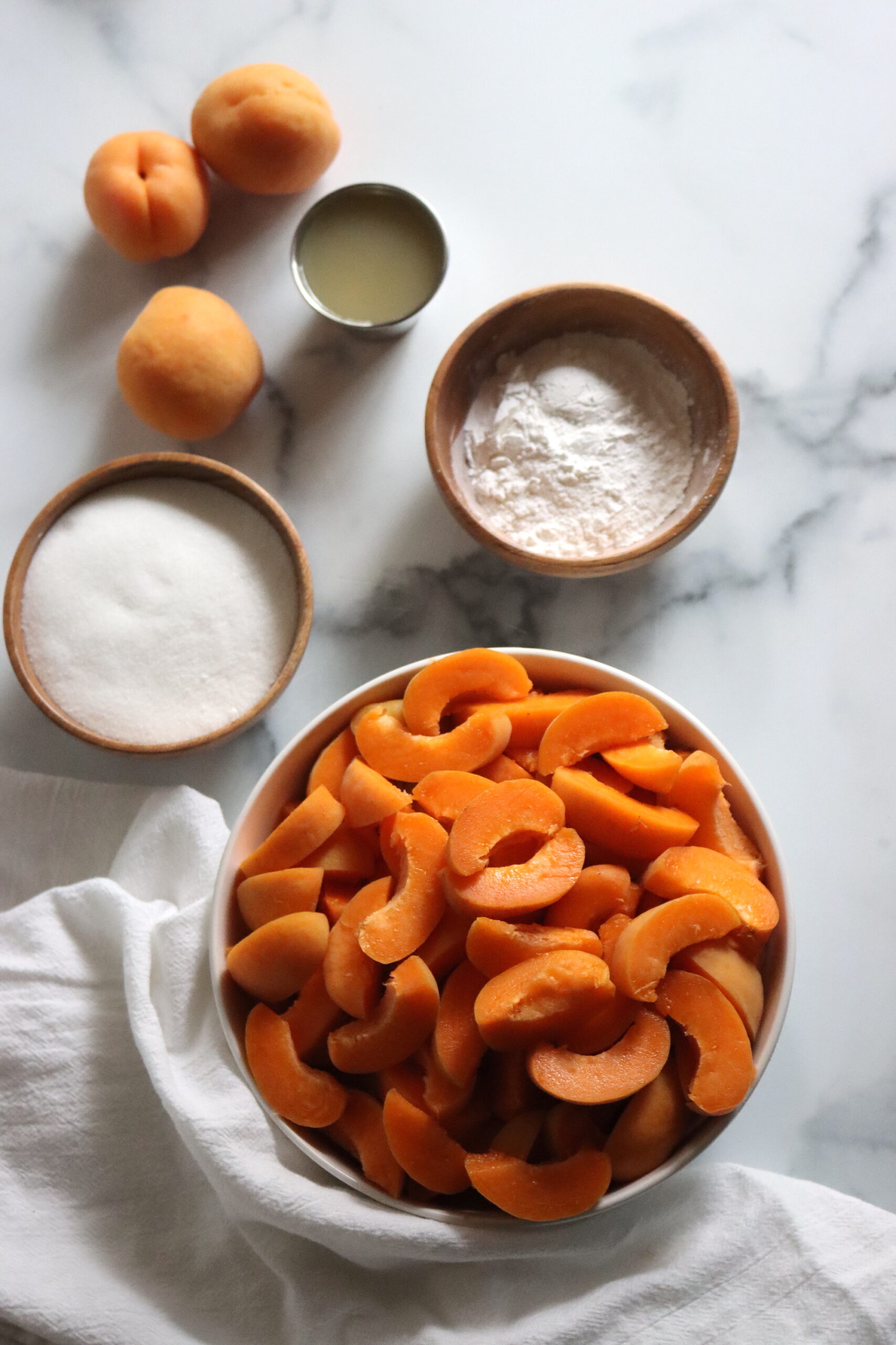 Ingredients for Apricot Pie Filling