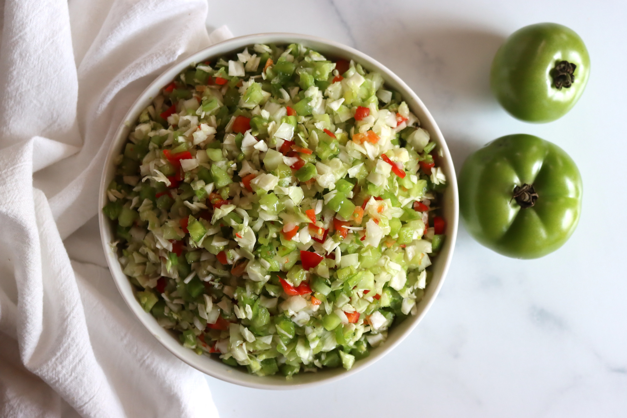 Southern Chow Chow (Traditional Green Tomato Relish) - Creative Canning