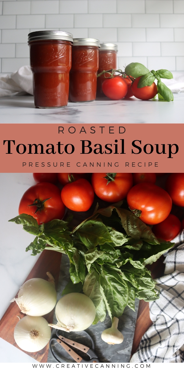 Tomato Soup Canning Recipe with Basil