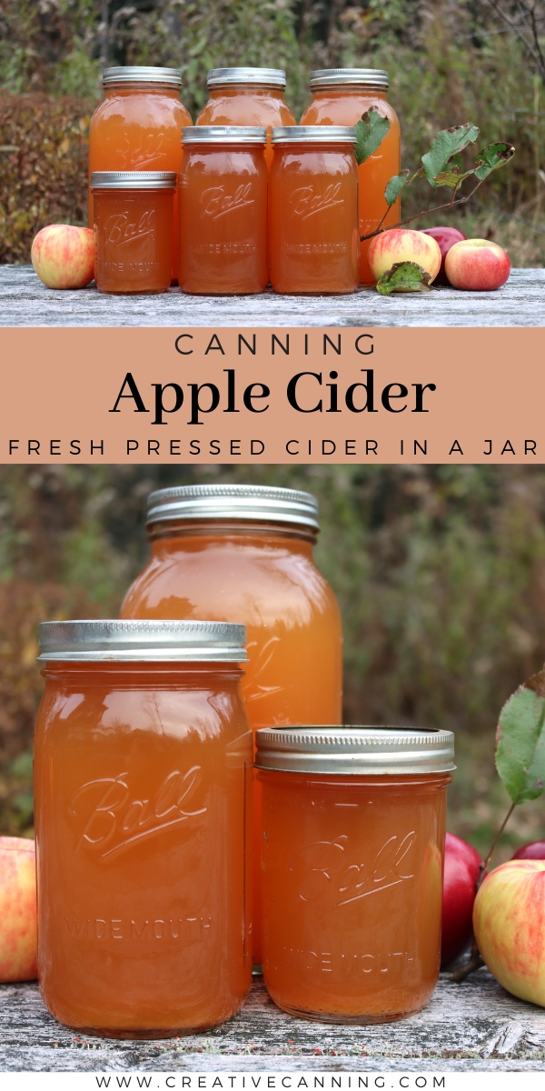 Canning Apple Cider Water bath